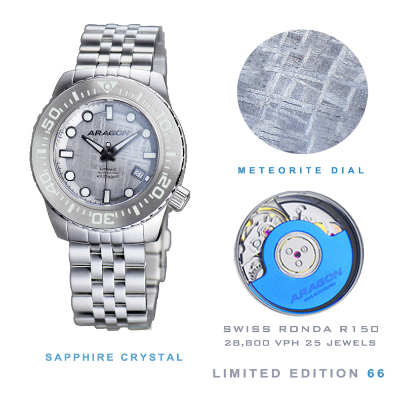EVO Meteorite Swiss Automatic Limited Edition Meteorite Dial - Silver | Silver Dial