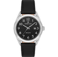Arcadia ER - Date - Leather Strap - DK13692 Silver / Black Dial | Black Dial