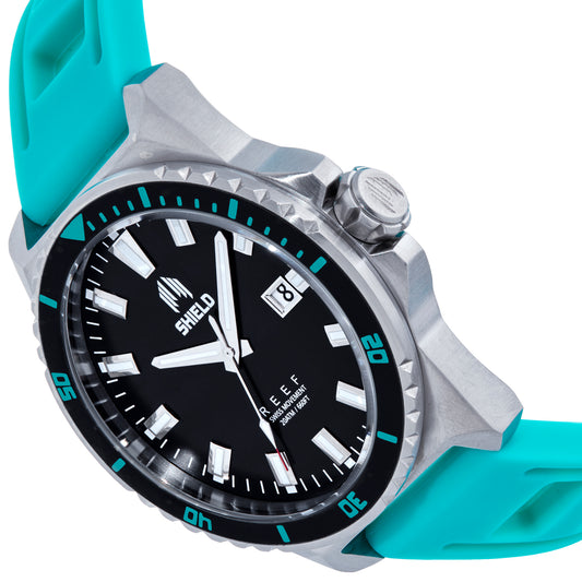 Reef Strap Watch w/Date Turquoise | Black Dial