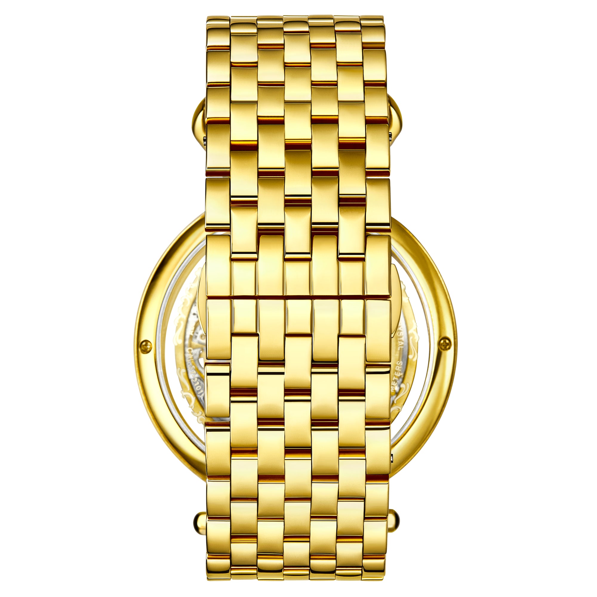 Emperor's Grandeur 4003 Dual Time Automatic 46mm Skeleton Gold/Bracelet | Gold Dial