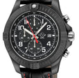 T38 GV2 Swiss Quartz Chronograph, 316L IPBLK Case, Black Enamel Dial, Black Handmade Italian Leather Strap | Black Enamel Dial