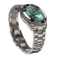 TITANIUM Swiss Automatic SW200 Deep Marine Explorer II Titanium/Black/AquaBurst | Teal Dial