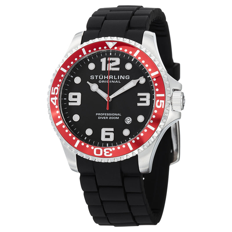 Aquadiver Silver/Red Bezel | Black Dial