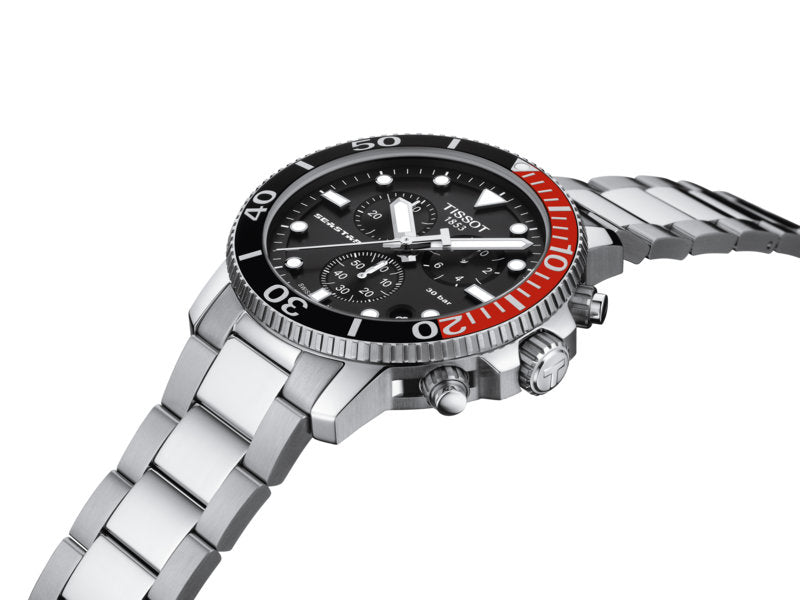 Seastar 1000 Chronograph Stainless Steel | Black Dial