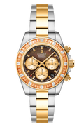 Accelero Rainbow Chronograph Brown / Two-tone Stainless Steel | Brown Dial