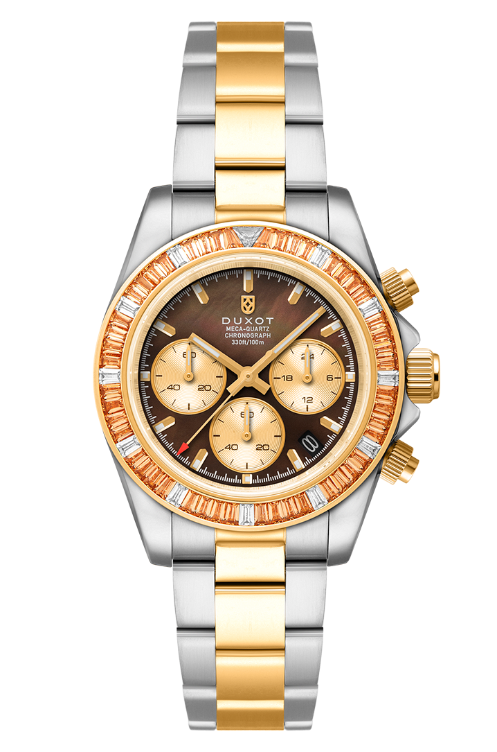 Accelero Rainbow Chronograph Brown / Two-tone Stainless Steel | Brown Dial