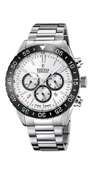Ceramic White / Stainless Steel | White Dial