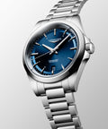 Conquest Silver/Blue Sunray Blue Dial