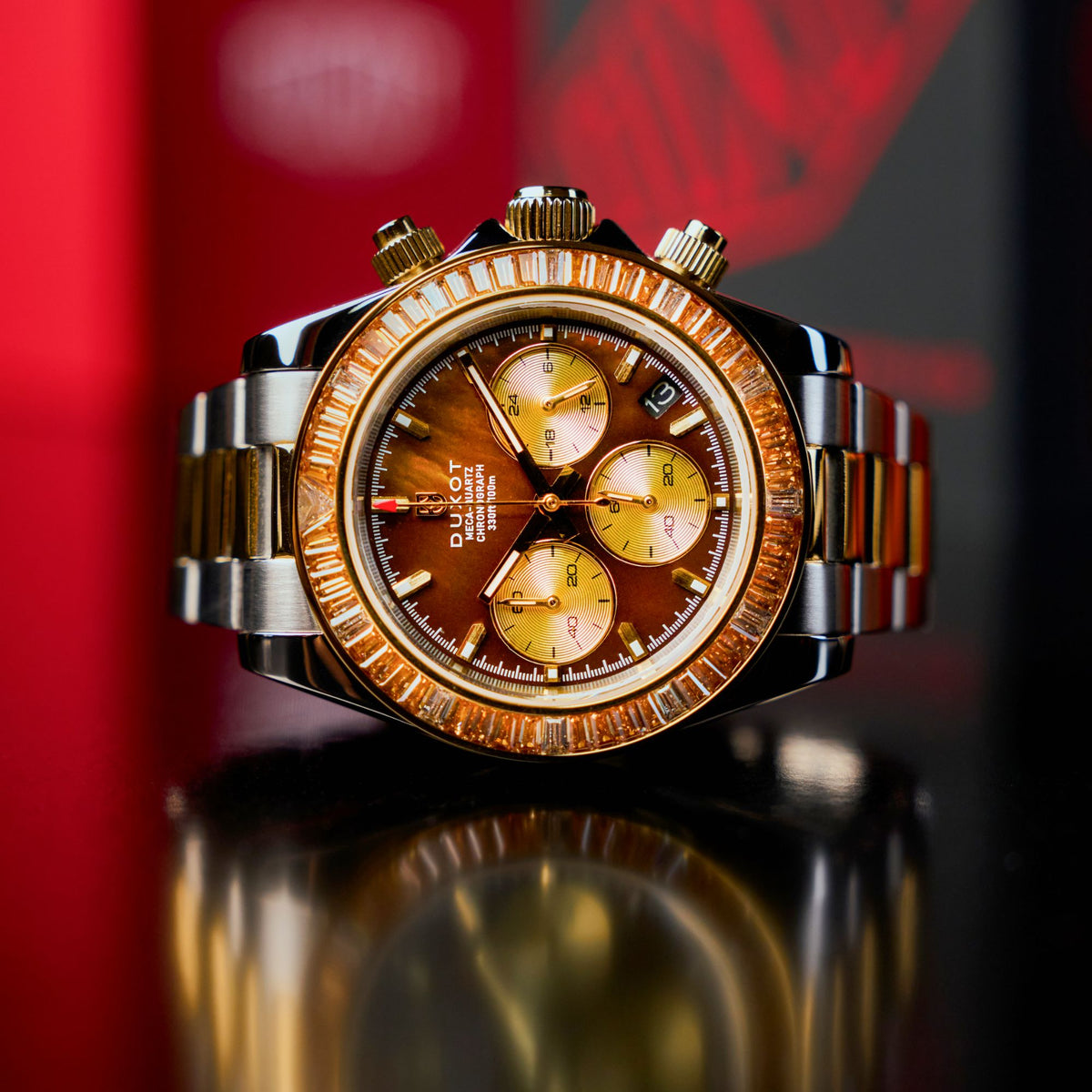 Accelero Rainbow Chronograph Brown / Two-tone Stainless Steel | Brown Dial