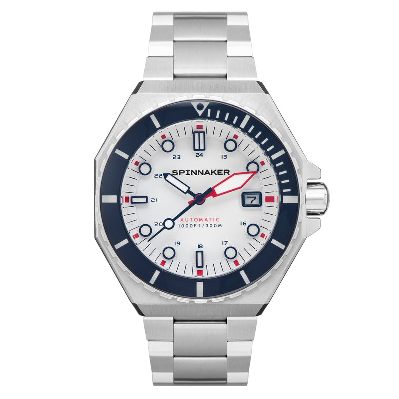 Dumas White / Blue / Stainless Steel | White Dial