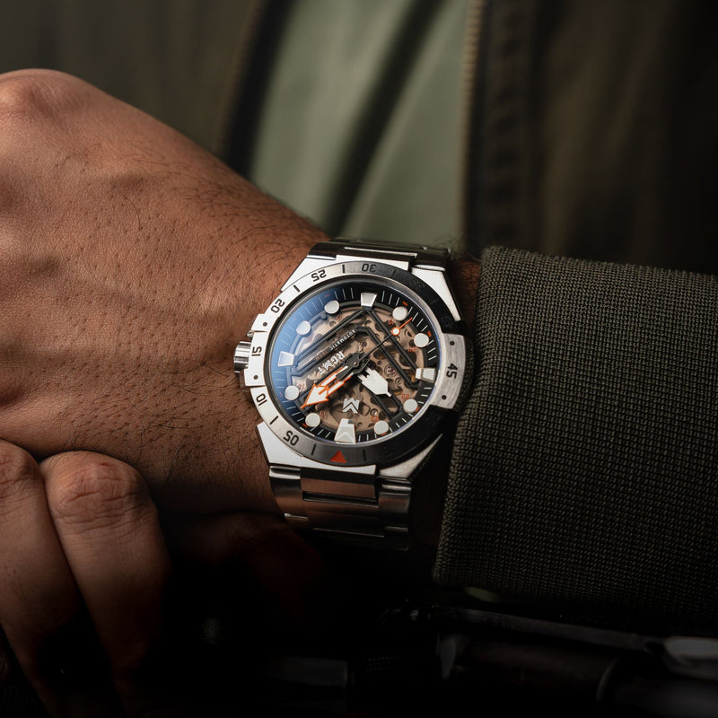 Himars Skeleton Automatic Black / Stainless Steel Stainless Steel | Black Dial