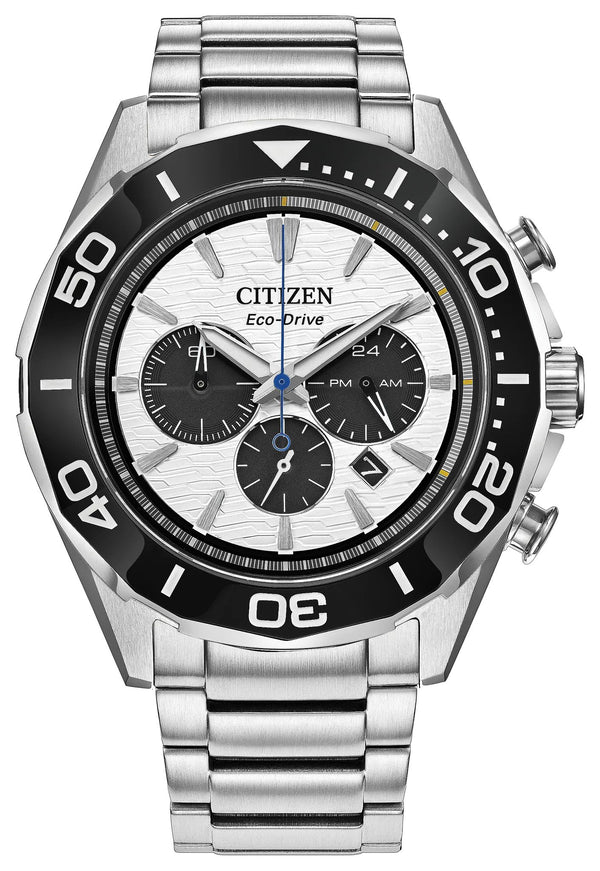 Endeavor Chrono White / Steel White Dial