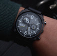 Hawker Hunter Retrograde Chronograph Gray / Rubber | Gray Dial