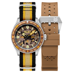 Dragoon GMT Automatic Brown Camoflauge Dial / Multicolor Nylon Strap Brown Camouflauge Dial