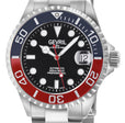 Wall Street Gevril Swiss Made SW200 Steel Rotating Bezel, 316L case, Black Dial | Black/Red Dial