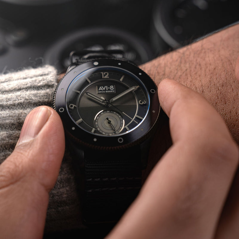 Airmaster Sector Meca-Quartz Black / Nylon | Black Dial