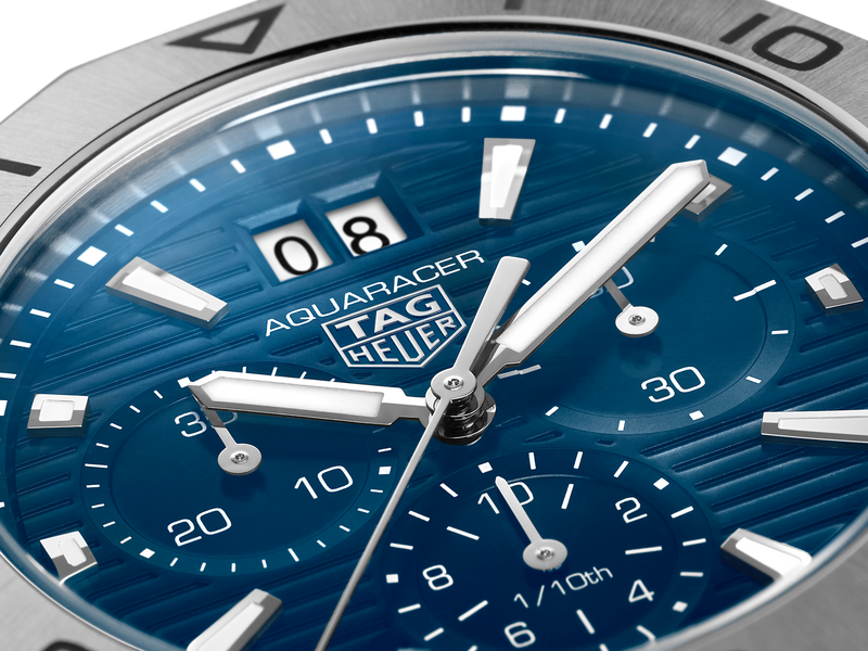 TAG HEUER AQUARACER PROFESSIONAL 200 CHRONOGRAPH 40MM, W/R 200M, STEEL CASE & BRACELET, BLUE DIAL Blue Dial | Blue Dial