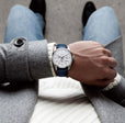 THE RESERVE AUTOMATIC - BLUE/SILVER Blue/Silver | White Dial