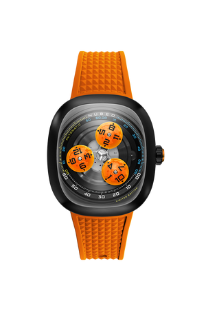 Tri-star Orbit Automatic Limited Edition Orange / Rubber Strap | Orange Dial