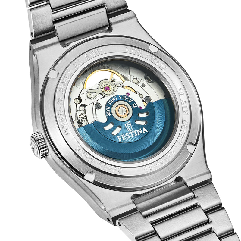 Rive Open Heart Blue / Stainless Steel | Blue Dial