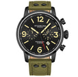 Aviator Green / Leather | Black Dial