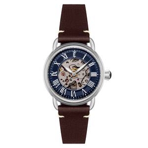 Investigator 40 Sapphire Blue  / Brown Leather Strap Blue Dial