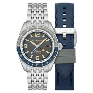 Spinnaker Fleuss GMT Automatic Grey / Stainless Steel | Grey Dial