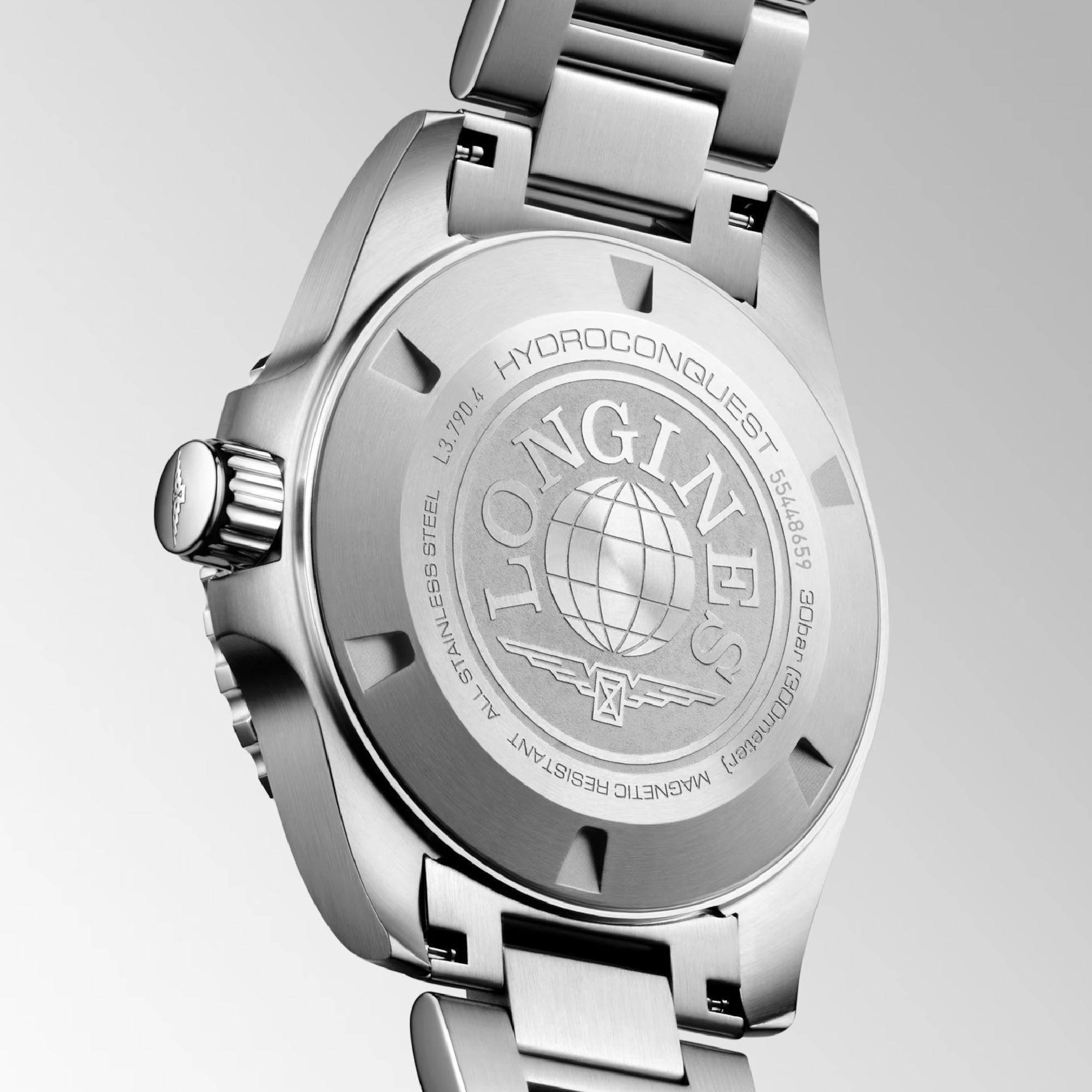 HYDROCONQUEST GMT Black / Stainless Steel | Black Dial