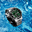 Aquadiver 1004 Green Silver/Stainless Steel | Green Dial