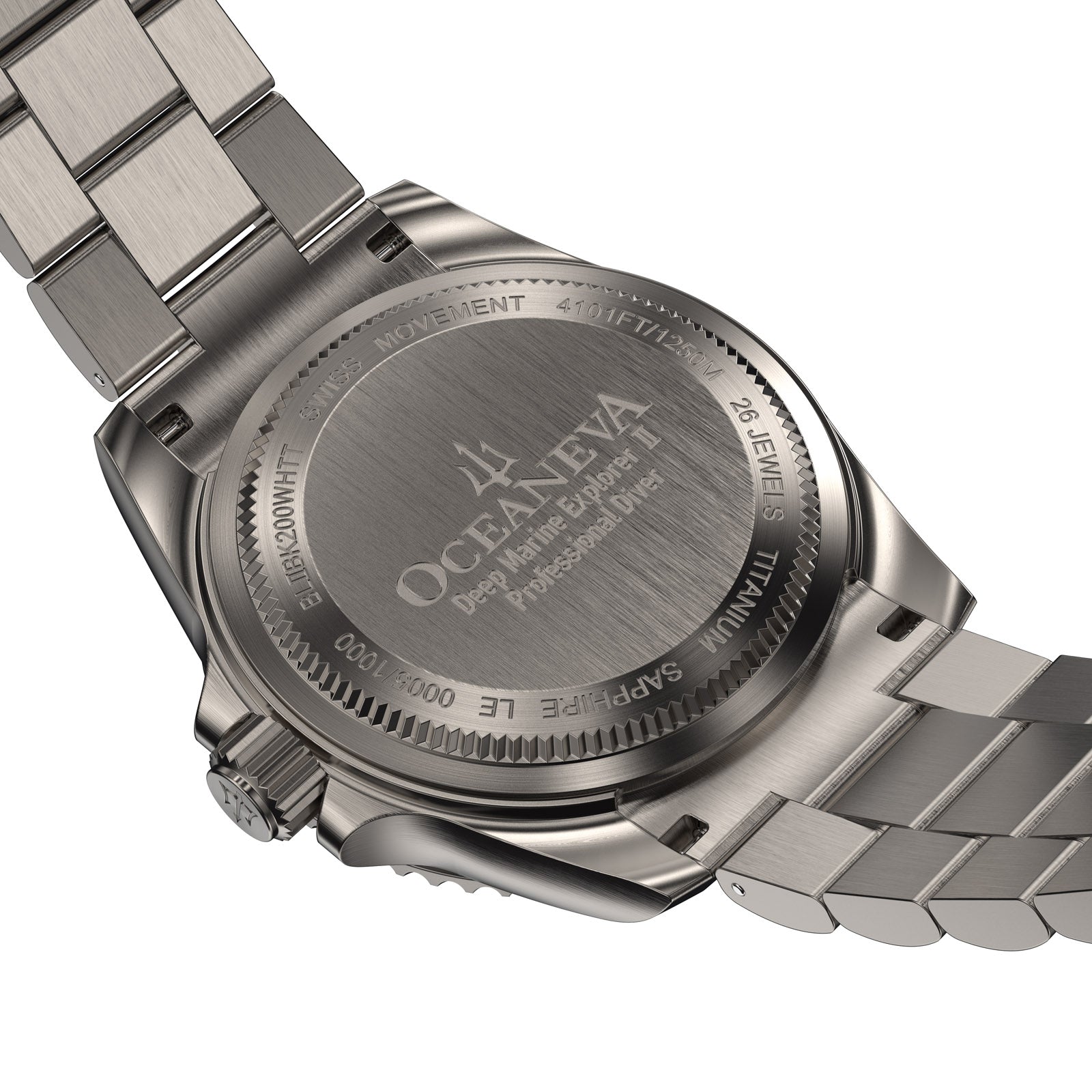 TITANIUM Deep Marine Explorer II Black/Blue Bezel | White Dial