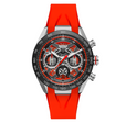 TAG HEUER CARRERA CHRONOGRAPH EXTREME SPORT 44MM, 100M, TITANIUM CASE, RED RUBBER BRACELET, SKELETON Red Skeleton Dial | Red Dial