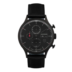 Van Der Rohe Barcelona Chronograph Quartz Watch Black / Leather | Black Dial
