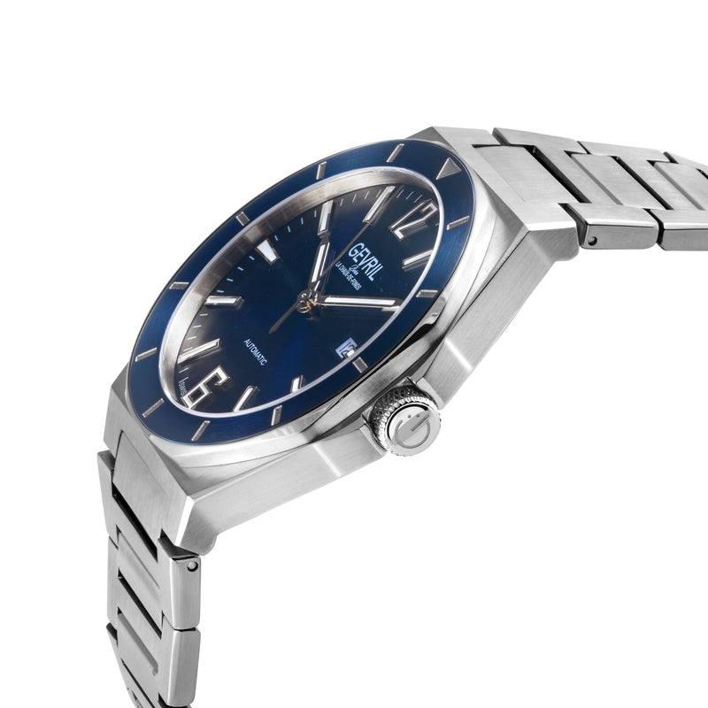 High Line Gevril High Line Swiss Made SW200 Automatic Blue Bezel steel watch