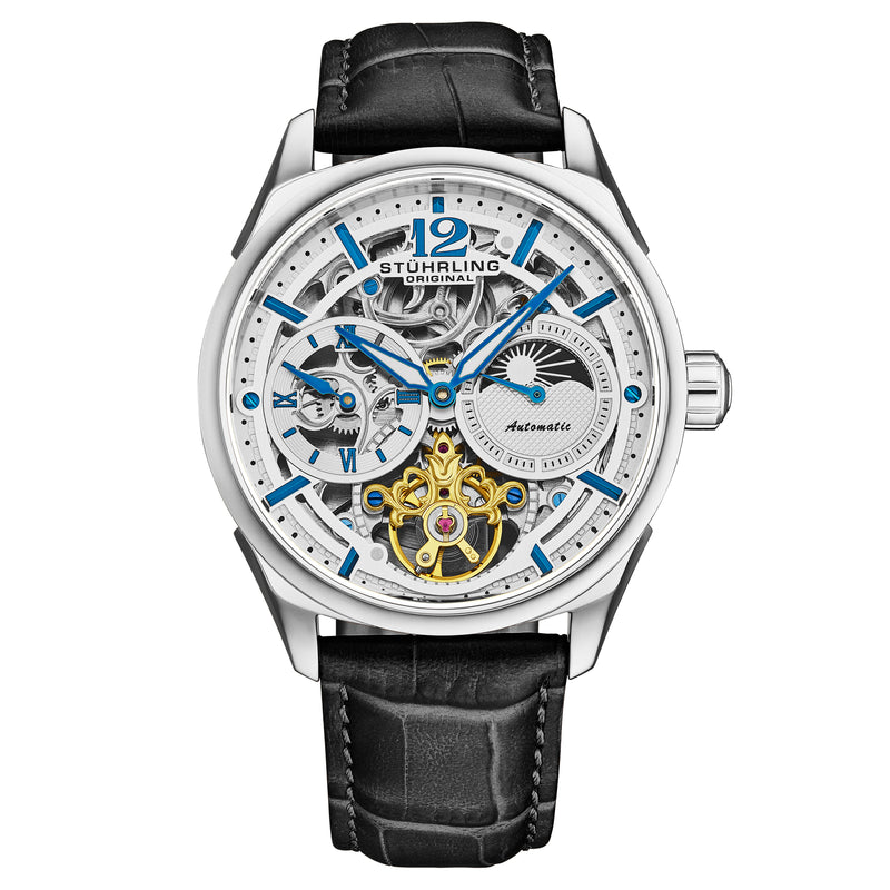 Legacy Automatic Skeleton Silver/ Black | Silver / Blue Dial