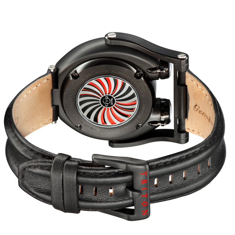Triton Swiss Made Triton Swinging Lugs Watch | Black Dial