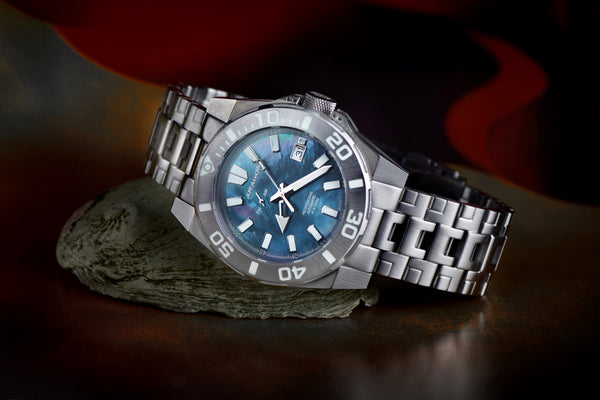 Silverjet AM/PM NH37 Automatic Black Mother of Peal Dial | Black Mother of Pearl Dial