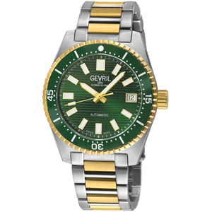 Atlantic Avenue Deep Green Horizontally Striated Dial Two-Tone IPYG Stainless Steel Bracelet Deep Green Ceramic Bezel 40mm