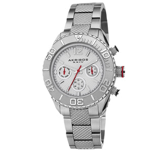 Ultimate Men's Silver Dial Stainless Steel Band Watch Silver