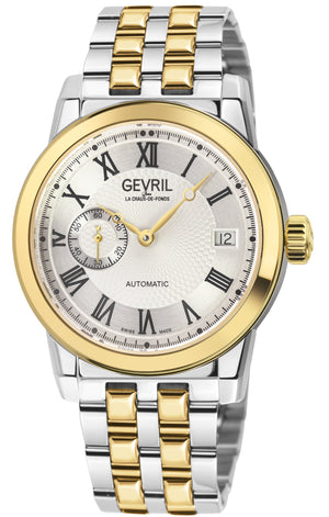 Madison Swiss Made Automatic , SS Case, White Dial. IPYG Bezel, Sub dial, SS/IPYG Bracelet | White Dial