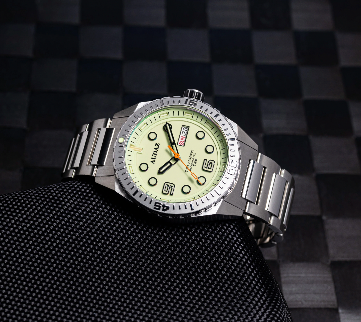 Tri-Hawk Tritium Green with Luminous Glow Green Dial