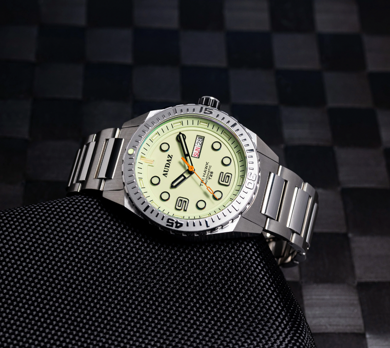 Tri-Hawk Tritium Green with Luminous Glow Green Dial