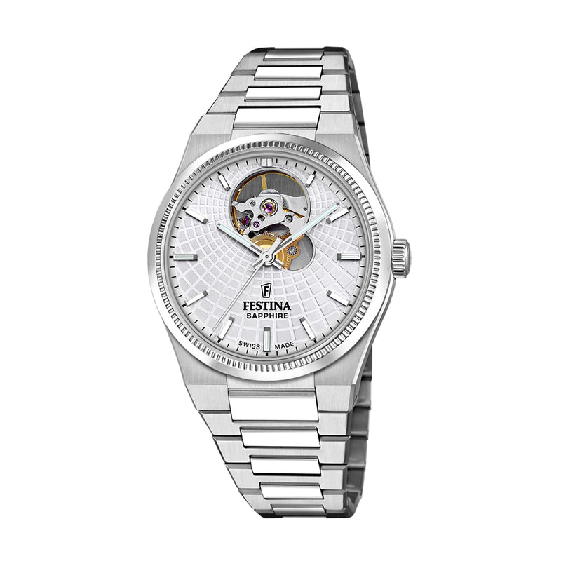 Rive Open Heart Silver / Stainless Steel | Silver Dial