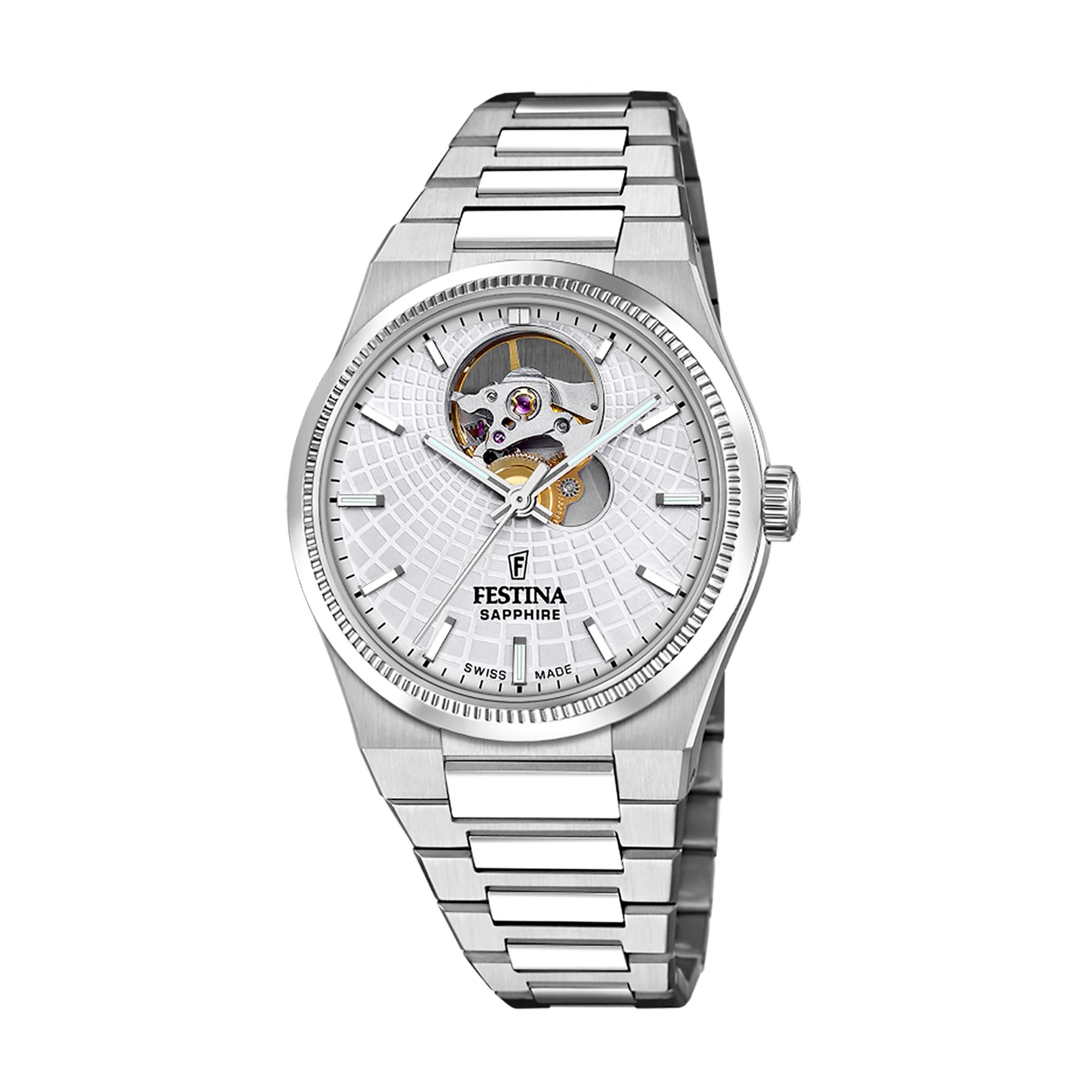 Rive Open Heart Silver / Stainless Steel Silver Dial