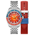 Fleuss GMT Automatic Red/Stainless Steel | Red Dial
