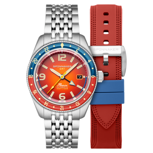 Fleuss GMT Automatic Red/Stainless Steel | Red Dial