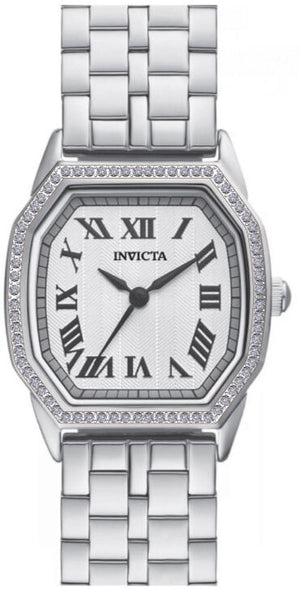 Wildflower Lady Silver-Tone Dial With Crystal Bezel / Stainless Steel Bracelet Silver-tone Dial