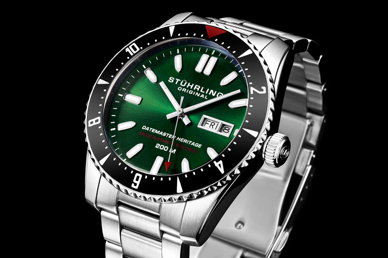 Aquadiver 1004 Green Silver/Stainless Steel | Green Dial