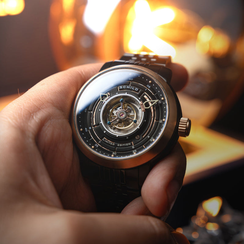 Heinrich Cyclone Tourbillon Limited Edition Black / Black Stainless Steel | Black Dial