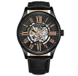Atrium 3942 Automatic 42mm Skeleton Black/Leather | Black Dial