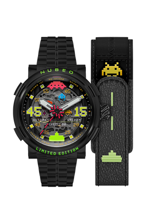 Orion Automatic Space Invaders Limited Edition Black / Stainless Steel | Black Dial